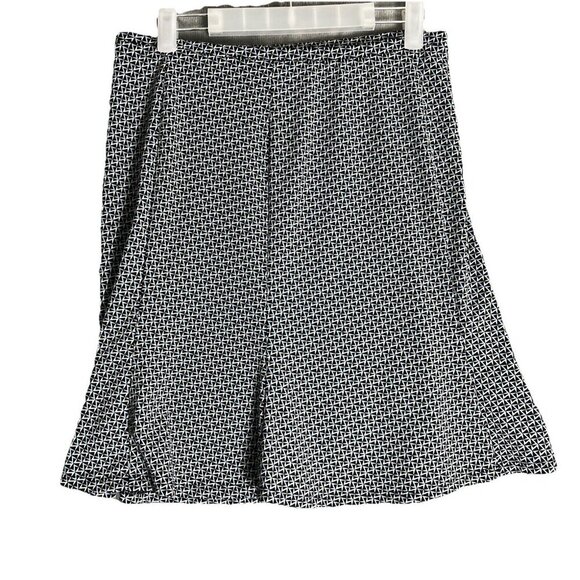 Express Womens Ponte Knit Midi Skirt Size S Trumpet Geometric Print Y2K Career - Picture 1 of 6